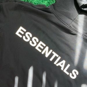 Fear of god essential hoodie black
